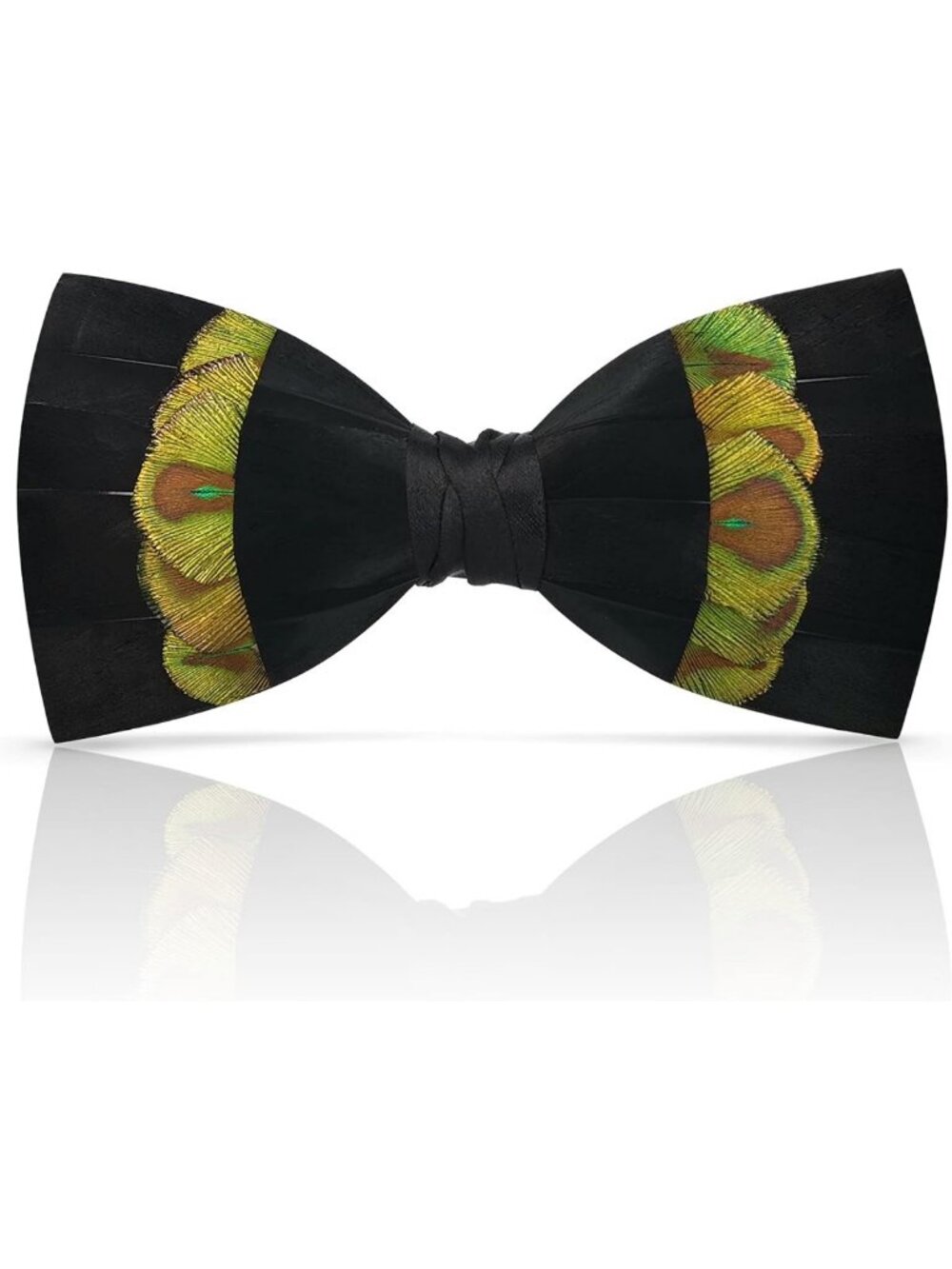 Elegant Handmade Pre-Tied Feather Bow Ties for Men - Luxury Wedding Tuxedo